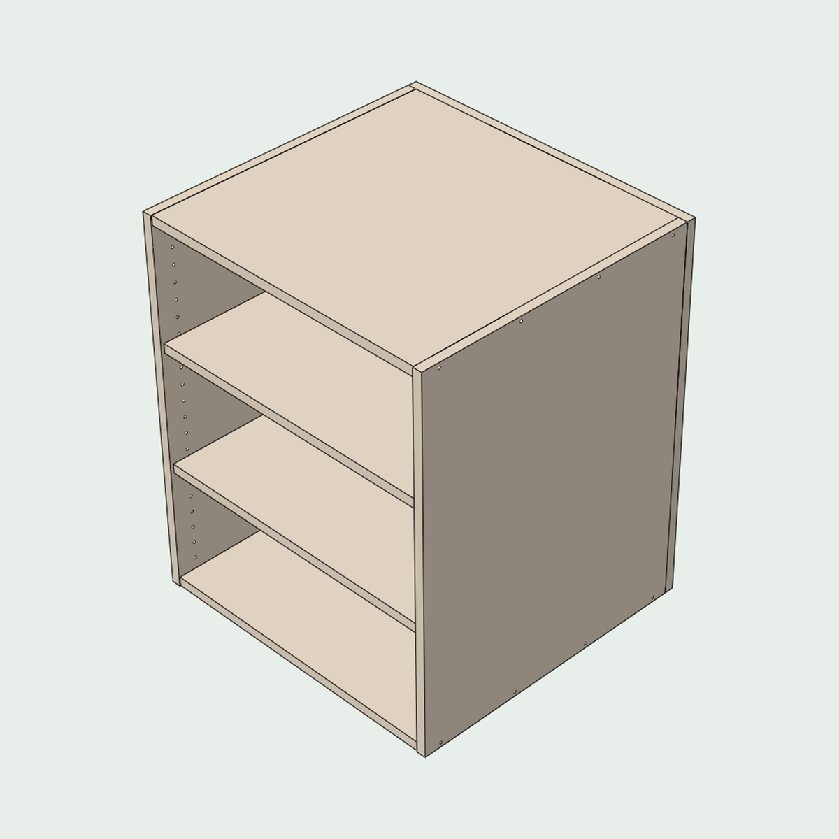 Base Cabinet with 2 Shelves - 600mm | Core Range